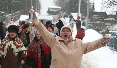 Колядные гулянья под Минском. Беларусь. 07.01.2010